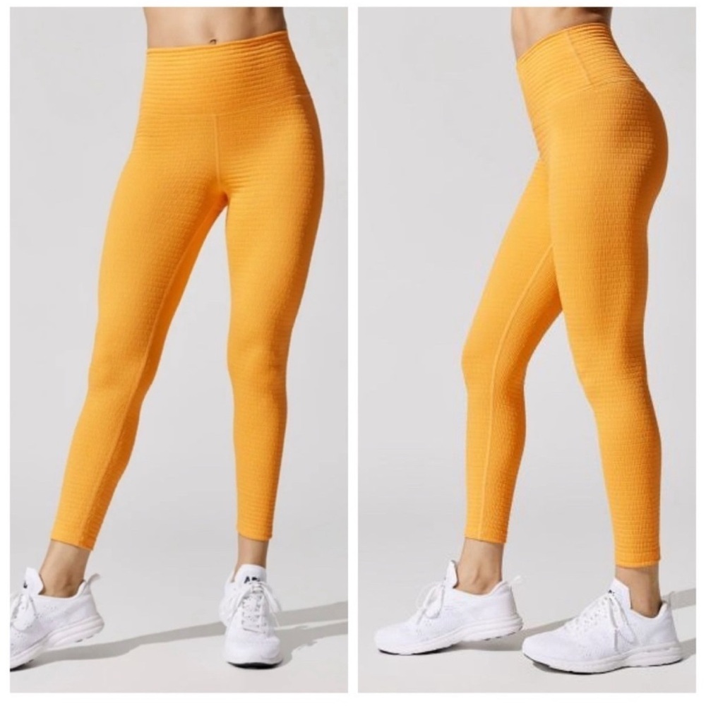 CARBON38 Jacquard High Rise 7/8 Leggings Pale Apricot Women's‎ Size Large